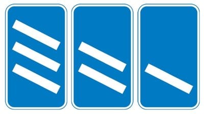 Motorway countdown signs